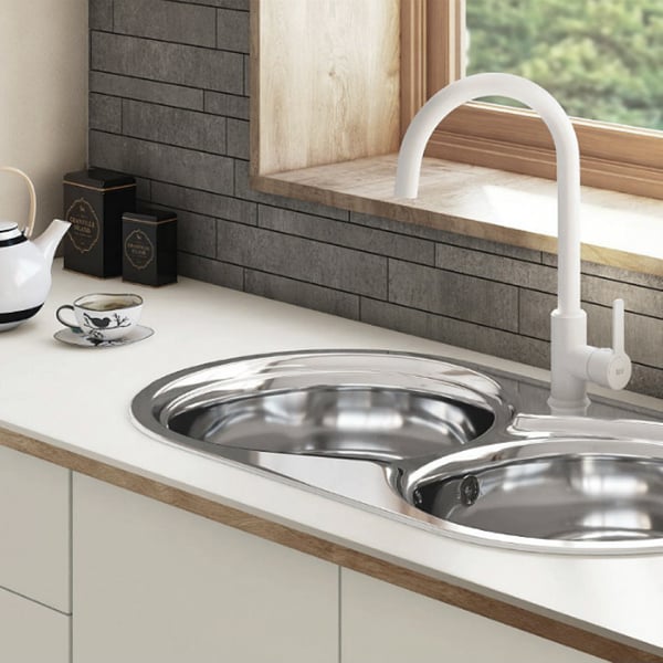 Μπαταρία νεροχύτη Mencia white Roca